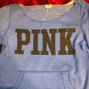 VS Pink, blue pullover
